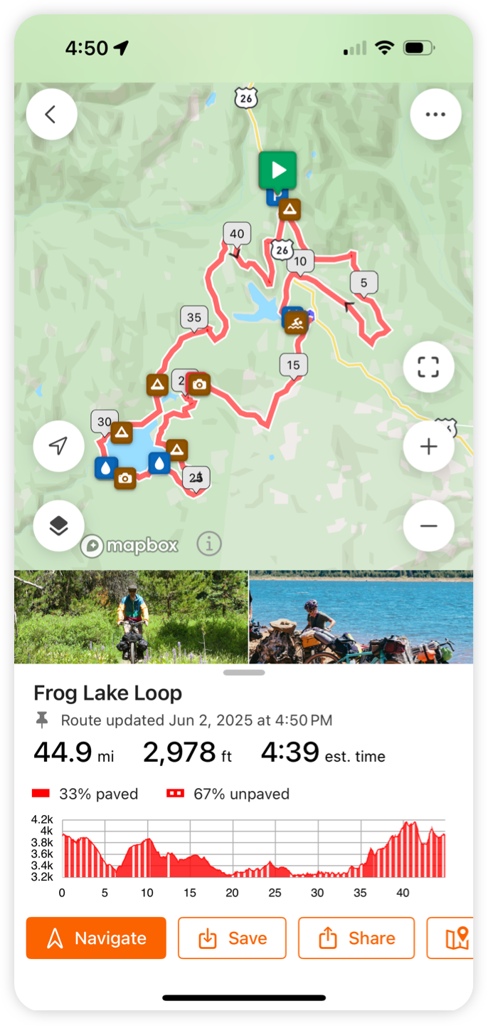 RWGPS App Route