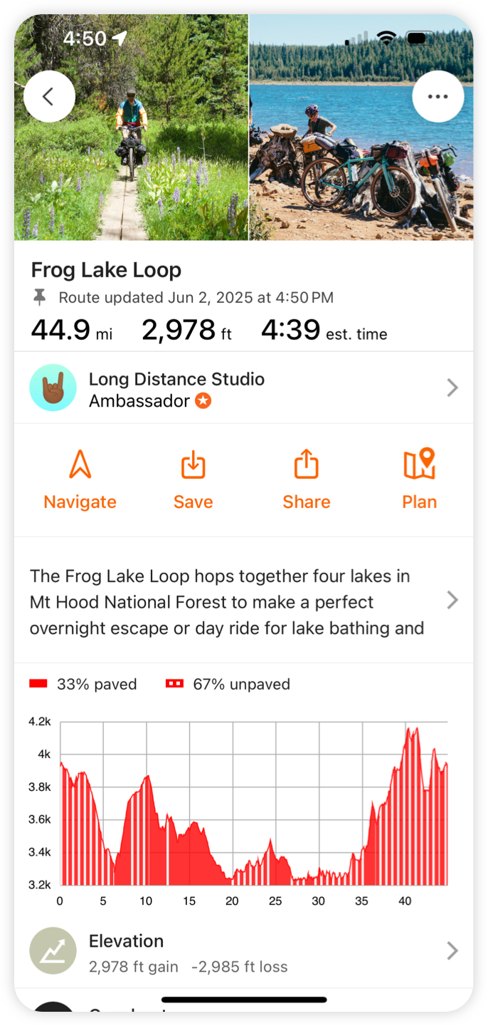RWGPS App Route Full