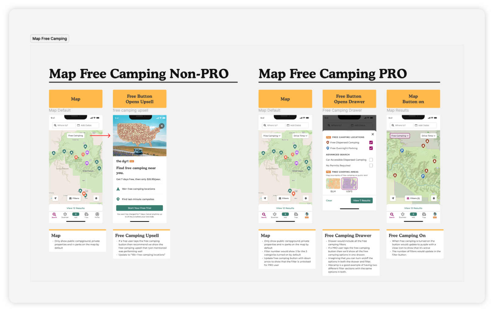 The Dyrt Free Camping Figma